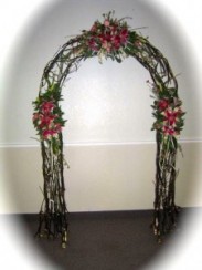 arch decorated with twigs matte